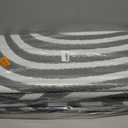 Vaukki Waterproof Outdoor Rug 9x12 Grey Striped Patio Mat