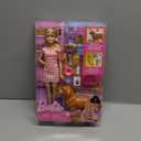 Barbie Doll & Pets Set, Blonde with Mommy Dog, 3 Newborn Puppies with Color-Change Feature & Pet Accessories (1 count (pack of 1))