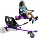 Hoverboard Seat Attachment for 6.5-10 Hover Board, Buggy Go Kart Conversion Kit, Accessory for Self Balancing Scooter, Hoverboards Go-Cart for Kids or Adults Purple
