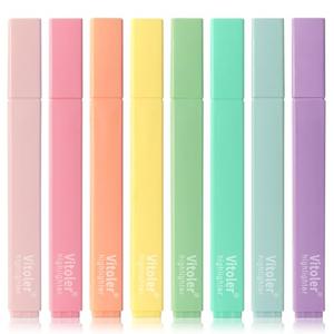 Vitoler Bible Highlighters,Aesthetic Cute Highlighters,8pcs Colorful Highlighter Markers No Bleed for Office School Supplies
