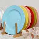 POSATE Plastic Plates Disposable 60 PCS, Heavy Duty 30 Dinner Plates 10.25" and 30 Dessert Plates 7.5" for Party, Green