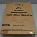 Favoyard Patio Chair Cushions 19 x 19 x 3 Inch Waterproof Outdoor Seat Cushions for Patio Furniture 3-Year Color Fastness Garden Sofa Couch Chair Pads with Handle & Adjustable Straps Set of 2, Beige