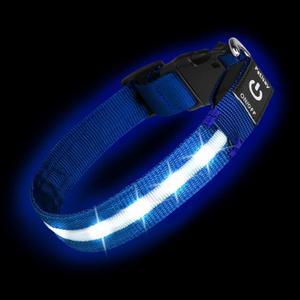 Super Bright LED Dog Collar - Fully Waterproof & Adjustable Glow Collar - USB-C Rechargeable for Night Walking, Safety - Flashing Lighted Collar for Dogs(Blue,L/XL) (Large/X-Large (18.5" - 26.5"))