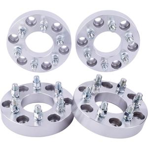 DCVAMOUS 4PC 6x5.5 to 6x120 Wheel Adapters 1.25 Inch 14x1.5 Studs Compatible with Chevy GMC 6 Lug for 1999-2022 Silverado Sierra 1500 | 1988-2022 Suburban Yukon | 1995-2022 Tahoe | 2019-2022 RAM1500