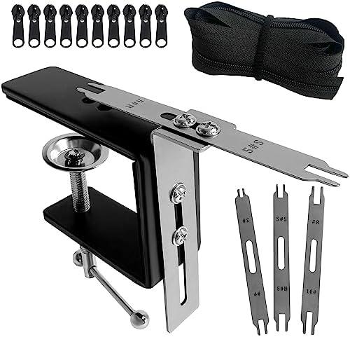 Zipper Jig Sliders from #2.5 to #10. give 3-Foot Bulk Zipper, Made of Stainless Steel Material