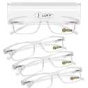 LUFF 4Pcs Anti-Blue-ray Reading Glasses Portable Ultra-Light Readers(2.5X)