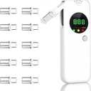 Ketone Breath Meter for Ketosis Monitoring, No Strips or Blood Required, Portable Breath Analyzer with 10pc Mouthpieces(mmol/L)