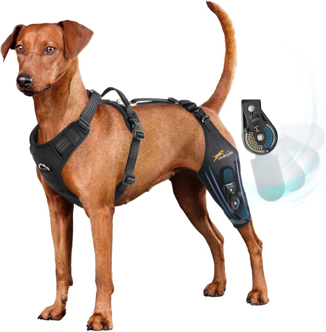 Dog Knee Brace for torn acl hind leg with Adjustable Hinge Stabilizer, Dog back brace for Osteoarthritis, Dog leg brace Support for Cruciate Ligament Injury,Recovery After,Patent Pending (Left Leg, XL)