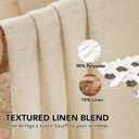 Deconovo Faux Linen Semi Sheer Curtains, 52x72 Inch, Set of 2 Back Tab Panels, Light Filtering Voile Window Treatment, Airy Privacy Drapes, Washable & Sustainable for Living Room Bedroom, Light Beige