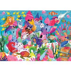 PETER PAUPER PRESS Mermaid Adventure Jumbo Floor Puzzle (48 Pieces) (36 inches Wide x 24 inches high)