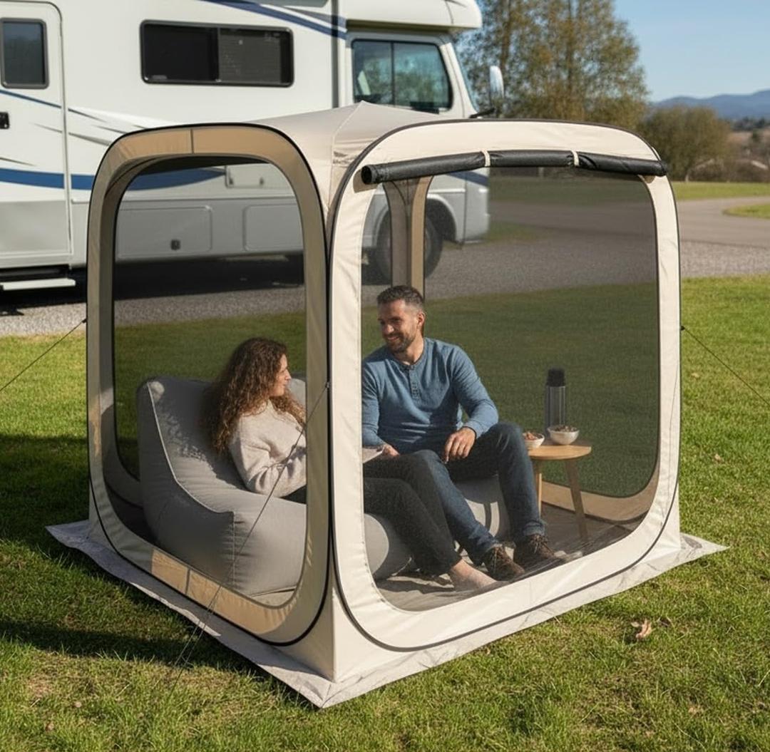 HOOYEAH Pop-up Tent Screenhouse, Portable Screened Tent Camping Canopy Foldable Instant Screen Room Outdoor Gazebo with Mosquito Net for Patio, Backyard, Garden and Outdoor Activities, 6x6