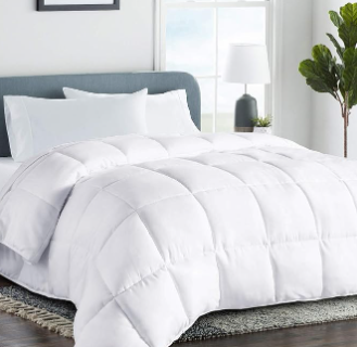 COHOME King Size Cooling Comforter - Down Alternative Duvet Insert with Anti-Clump Tech & 8 Tabs, All-Season Reversible Luxury Hotel Bedding - Gifts for Women/Men, White 90x102 inches
