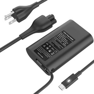 45W USB-C Laptop Charger Compatible with Dell XPS 13 9315 9300 9310 9360 9365 9370 9380 9350 Latitude 5175 5285 5289 5290 7200 7210 7370 AC Power Adapter Power Cord Type-C