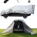 FoundGo 85% Aluminum Shade Cloth,13'x20'Car/Dog Sun Reflective Aluminet tarp,Silver Reflective Sun Shade Net Cover with Grommets,Breathable,Sun/UV/Heat Blocking for Camping,RVs,with Accessories