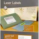 MACO Laser Gold Foil Notarial and Certificate Labels, 2-1/2 Inches in Diameter, 12 Per Sheet, 300 Per Pack (ML-7850)