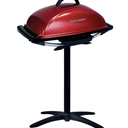 George Foreman Indoor/Outdoor Electric Grill with Stand Indoor or outdoor electric grill with nonstick surface, 5 heat settings and fat-removing drip tray for healthier grilling
