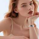 Silver Thin Cuff Bracelet Vintage Hammered Texture Style Statement Open Bangle Chunky Bracelets for Women
