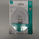 Power Gear Telephone Line Cord, 50 Feet, Phone Cord, Modular Jack Ends, Works for Phone, Modem or Fax Machine, for Use in Home or Office, White, 76530