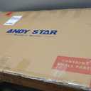 ANDY STAR Arched Mirror, 24" x 38" Brushed Nickle Bathroom Mirror in Stainless Steel Metal Frame, Arch Top Rounded Corner 1" Deep Set Design Wall Mount Hangs Vertical