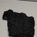 Milumia Women's Lace Ruffle Layer Sheer Mini Dress Deep V Neck Long Sleeve Short Dresses Black X-Small