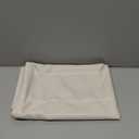 Crumbs Home Modern Farmhouse Fall Linen Indoor Outdoor Throw Pillow Cover Only, 22"x22" Water Repellent for Patio, Backyard, Couch, Antique Neutral Embroidered Stripes