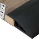 BNELL Carpet & Floor Edging Trim Strip,Self Adhesive-PVC Floor Transition Strip,Threshold Transitions Suitable for Threshold Height Less Than 20mm (6.56FT_Black)