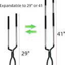 RAOMEIDE Fire Tongs for Fire Pit Outside Heavy Duty Firewood Log Grabber Claw Stainless Steel 41 Inches Fireplace Tongs and 49 Inches Fire Poker Sets Indoor