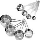 New Star Foodservice 42917 Stainless Steel 8-Piece Measuring Cups and Spoons Combo Set (Silver)
