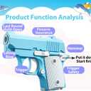 Fidget Gun Toys, Kids Toys for Boys Age 3-8, Prizes for Kids Classroom, Party Favors for Kids, Stress Relief Sensory Fidget Toys for ADHD Anxiety Relief(Blue/White)