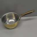 P-TAL Brass Saucepan, 100% Pure Brass Tin-Coated Tea & Milk Pan | Heat-Resistant Handle | Non-Stick & Chemical-Free Cookware 