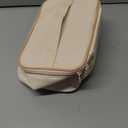 OCHEAL Beige Makeup Bag,Travel Makeup Organizer Bag, Large Capacity Cosmetic Bags For Women Large Travel Toiletry Bag Girls Traveling With Brush Slot And Divider-White
