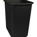 Storex 7 Gallon Trash Can, Gray, 6-Pack Black