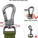 TwoEar 6FT 1IN Strong Green Dog Leash with 2 Padded Handles, Traffic Handle Extra Control, Comfortable Soft Dual Handle, Auto Lock Hook, Reflective Walking Lead for Small Medium and Large Dogs