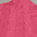 Dokotoo Womens 2025 Winter Fall Solid Turtleneck High Neck Balloon Long Sleeve Sweaters Pullover Outerwear (X-Small, A1 Rose)