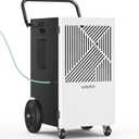 Waykar 155 Pints Commercial Dehumidifier with Pump, Drain Hose and Washable Filter Space up to 8000 Sq. Ft, for Basements, Industrial or Commercial Spaces - 5 Year Quality Coverage