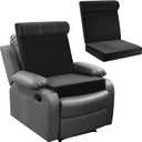 ROYALAY Recliner Cushions for Elderly Lumbar Support Pillow with Thickened Seat Cushion for Long Sitting High Desnity Foam Pillow with Headrest Non-Slip Extra Large Cushions for Sofa Chairs,Black