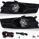 Cruze Fog Light 2011 2012-2014 - RP Remarkable Power, Driving Bumper Fog Lamp for 2011 2012 2013 2014 Replacement Clear Lens Chrome Black Bezel Kits