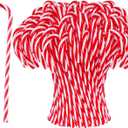 Jmkcoz 30Pcs Christmas Plastic Candy Cane Christmas Tree Hanging Ornament Twisted Crutch Candy Canes for Xmas Gift Holiday Decoration Party Favor (Red and White, 30)