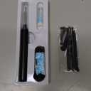 Ear Wax Removal Tool Camera, Ear Cleaner with Camera, 1080P HD Ear Camera and 6 LED Light, Ear Wax Removal Kit with 6 Ear Pick, 6 Pcs Ear Set, Ear Camera Wax Removal for iOS & Android, Black