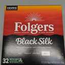 Folgers Black Silk Dark Roast Ground Coffee, 32 Keurig K-Cup Pods, Best Before 09/18/2025