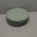 Round Bar Stool Cushions for Kitchen Dining Seat Pads with Ties 4 Pack Non Slip Cushions Pad for High Stool Chairs Bistro Bar Seat 13 Inch, Green Grim