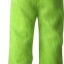 WPOZD Christmas Green Furry Adult Pants Funny Cosplay Costume Props Santa Costume Green Pants For Adult (L/XL(5.57-5.90ft))