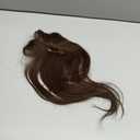 Benehair Clip on Bangs for Women Human Hair, Fake Bangs Human hair, French Bangs Clip in Hair Extensions Hair Pieces with Temples for Daily Wear (Dark Brown)