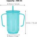 Beaupretty Adult Sippy Cups for Senior Adults with Straw and Handle - Spill-Proof Dysphagia Cup for Bedridden Patients - Plastic Hospital Water Bottle with Moderate Capacity