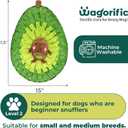 Snuffle Mat for Dogs Avocado Pal, X-Large 21.5" x 15", Enrichment Toy Slow Feeder, Puppy Toys to Keep Them Busy, Machine Washable, for All Dog Sizes