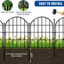 26 Pack Decorative Garden Fence, 22in X 28ft Arched No Dig Fence Border, Garden Edging Border, Rustproof Metal Animal Barrier with Ground Stake for Dog, Rabbit, Outdoor Yard Patio Decor