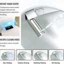 WLJBIDET Bidet Toilet Seat with Remote Control, Electronic Heated Bidet Seat with Adjustable Warm Water and Pressure, Warm Air Drying, Display Screen, Night Light, Slow Closed Toilet Lid, Round