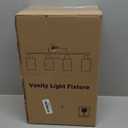 4-Light Bathroom Light Fixtures, Vanity Light with Clear Glass Shades, Matte Black Bathroom Light Fixtures Over Mirror, Modern Bathroom Wall Lamp for Mirror Living Room Cabinet Bedroom