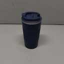 Insulated Coffee Tumblers with Flip Lid 12oz / 17oz, Stainless Steel Travel Coffee Mug Leak Proof, Vacuum Insulated Coffee Mug Reusable Cup, Keeps Cold and Hot for Coffee Tea (Navy Blue)