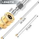 Pressure Washer Extension Wand, 2 Pack 17 Inch Stainless Steel Heavy Duty Wands with 1/4 Inch Quick Connect, Fits Most Pressure and Power Washers